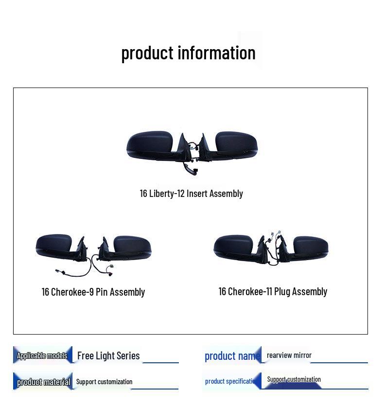 Jeep Rückspiegel-Baugruppe und Zubehör - 16-Free Light