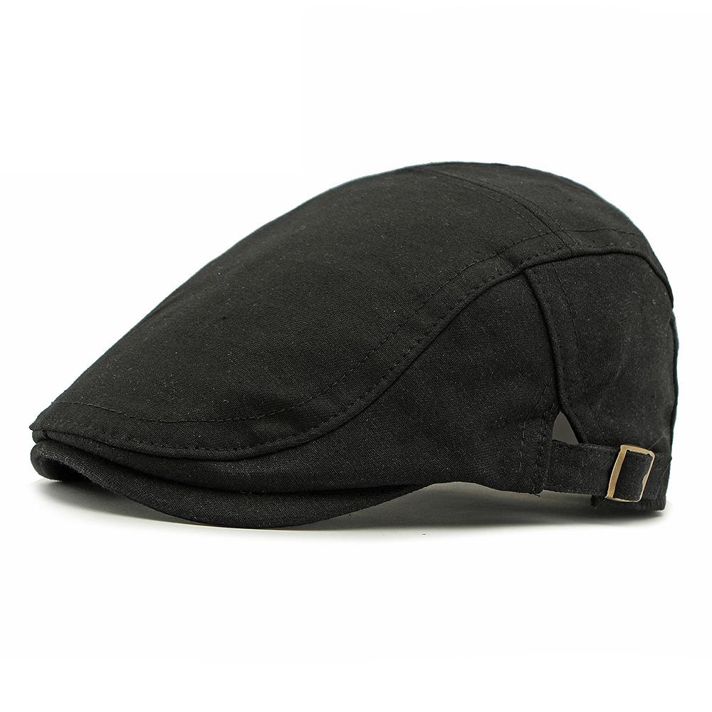 Cotton Cap Men's Beret British Vintage Forward Cap Women's Peaked Cap