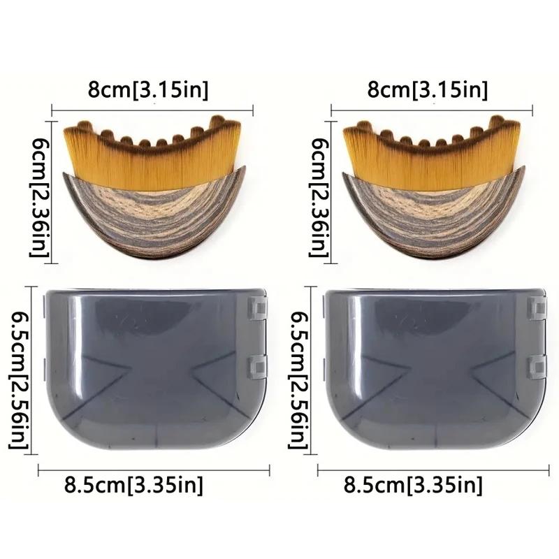 1/2/3 Stuks Multifunctionele Body Contour Kwast voor Lymfatische Contour Gezicht Concealer Applicatie Gezicht Schrapen Oog- en Nekverzorgingstool