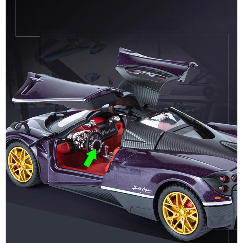 1/24 Pagani Huayra Dinastia Supercar Alloy Car Die-casting Model Sound and Light Car Model Toy Collection Children Gift