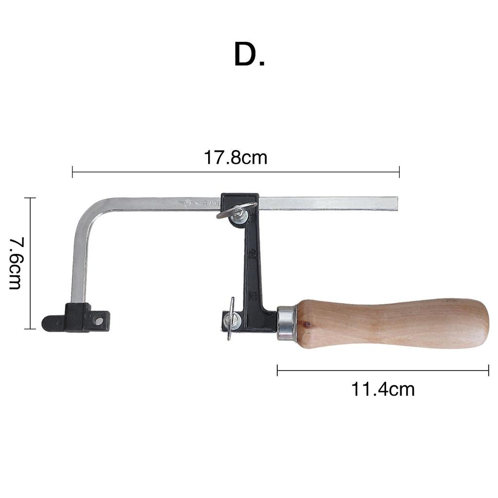 Piła do obróbki drewna, wielofunkcyjne regulowane piły ręczne, DIY U Shaped Bow Hacksaw Hand Garden Tool Metal Loaf String Cutter Saw z 2 ostrzami
