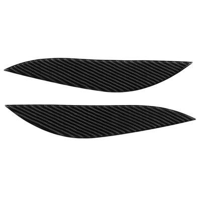Pair Carbon Fiber Headlight Eyebrows Eyelids Cover Decal Fit for Honda Civic 2001‑2003