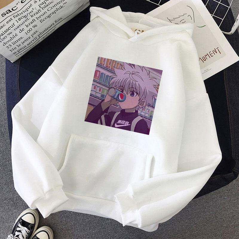 Kawaii Hunter X Hunter Women Hoodies Sweatshirt Killua Zoldyck Anime Manga Loose Hoodie Sweatshirt Oversized Winter Pullover Clothes