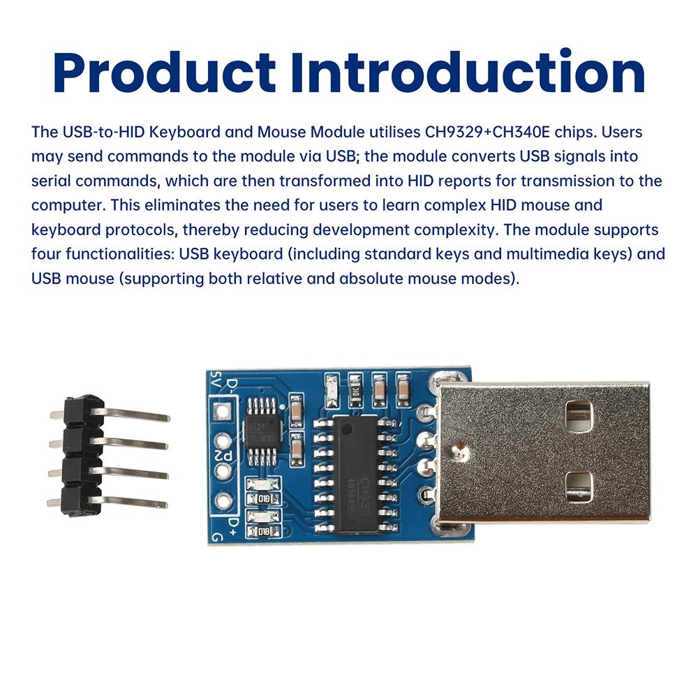 CH9329 Module USB 2.0 To Standard USB-HID Keyboard And Module Device Module USB 5V Interface