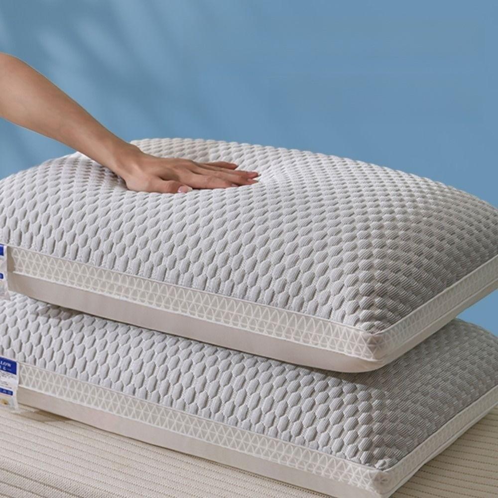 Anti Collapse Ice Silk Neck Pillow High Elasticity Sleep Aids Pillow Neck Protection Pillow Bed