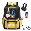 3 Piece School Backpack Set for Students Large Capacity Oxford Cloth Schoolbag with Shoulder Strap and Pencil Case