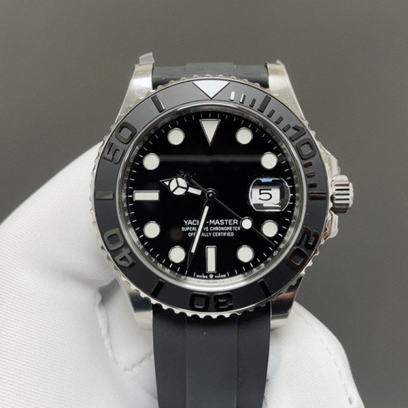 Мужские автоматические часы Rolex Yacht Grey с большим циферблатом