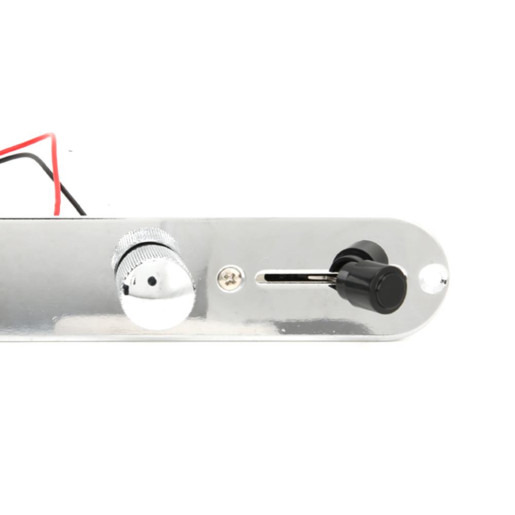 Chrome Plated Metal 3 Way Switch Prewired Control Plate for Tele Guitar Replacement Parts