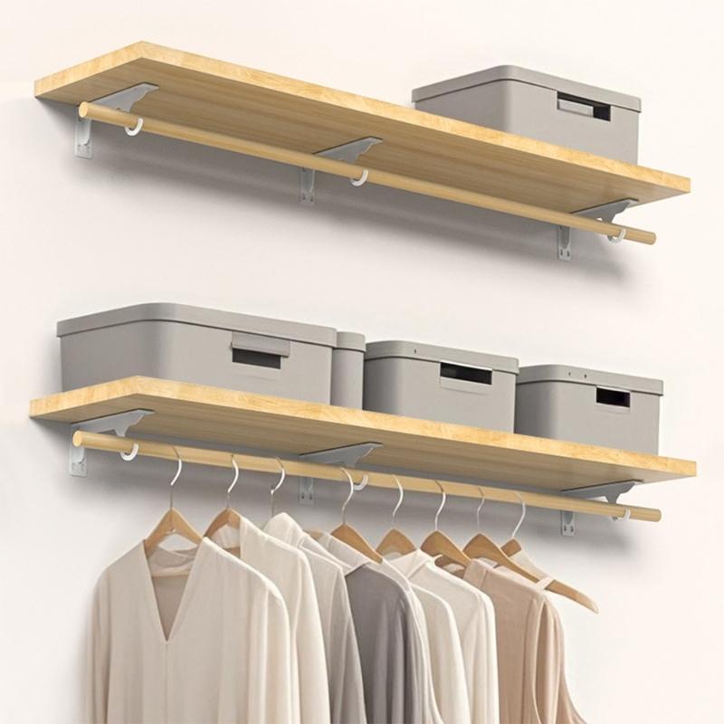 Cold Rolled Steel Wall Mounted Shelf Brackets Triangles Support for Kitchen Garage Storage 202Lb Capacity Designs