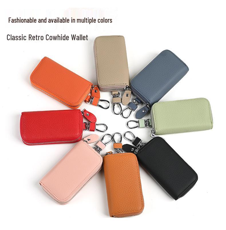 Leather Keychain Charm & Mini Coin Purse