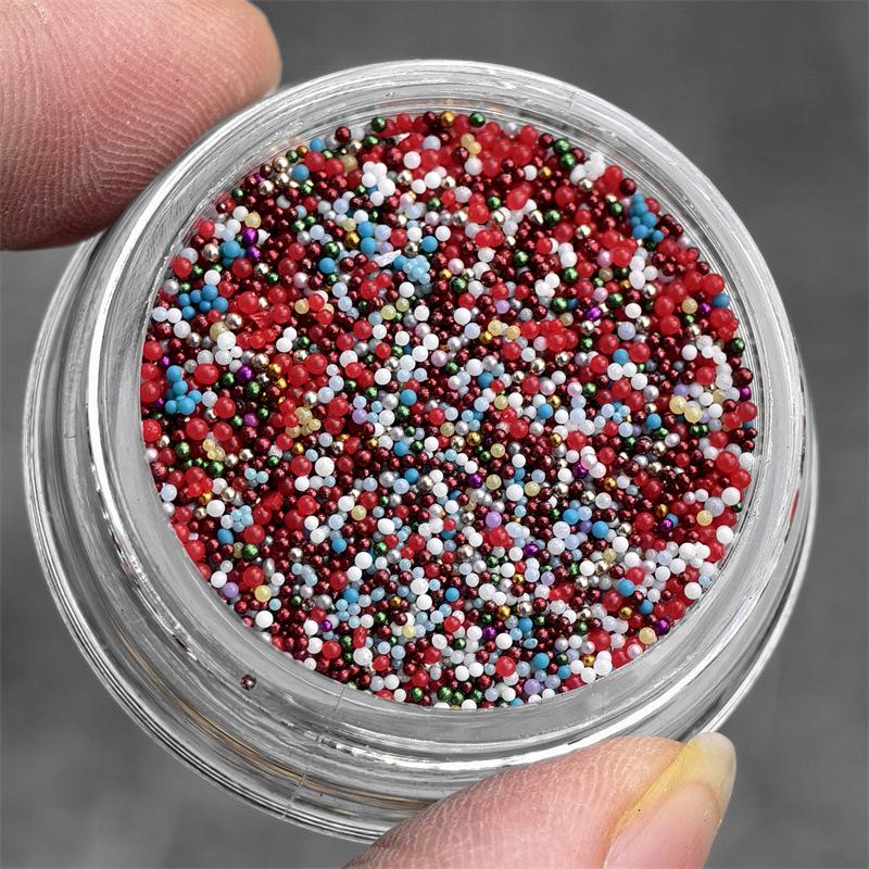 Korean Iridescent Mini Steel Beads Nail Decorations