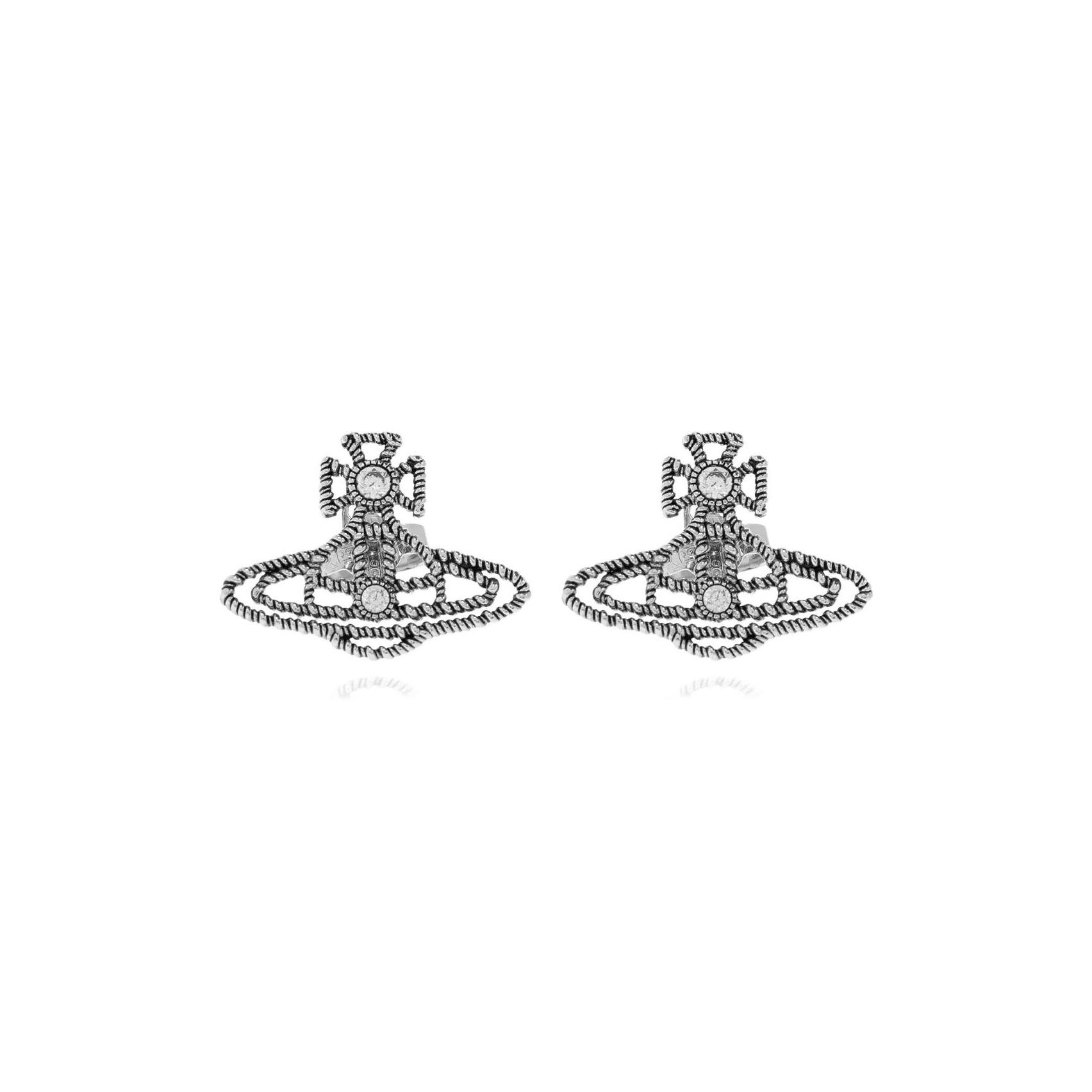 

Vivienne Westwood Saturn Design Brass Earrings Women earrings Silver 6201037202P156 Basic Packaging-Dust Bag+Box