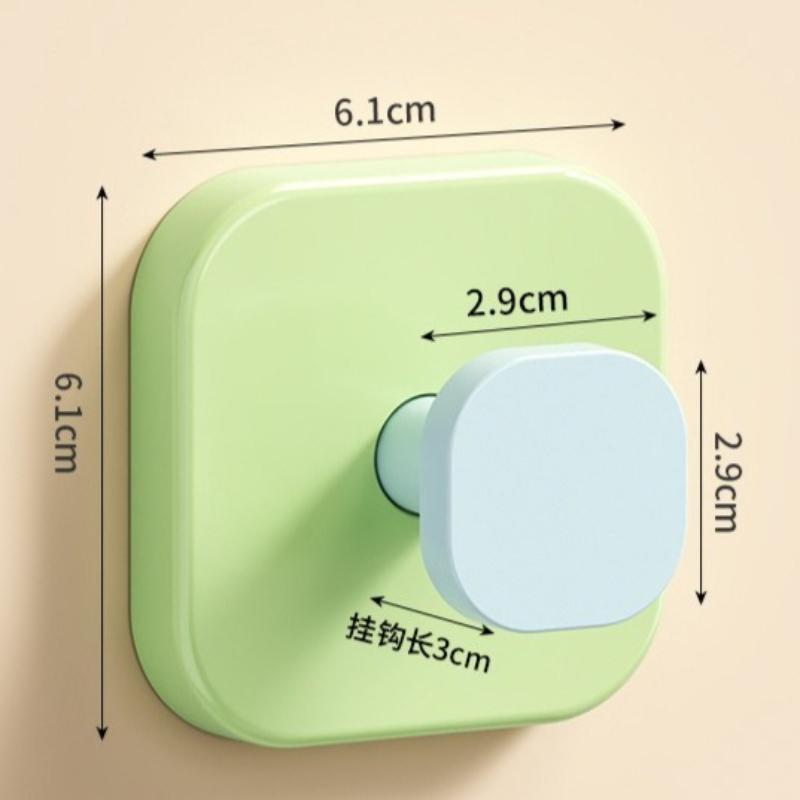 

1/4PCS Punch-free Seamless Clothes Towel Suction Cup Hook 1PCS зелений