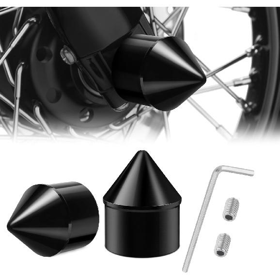 PBYMT 3.6inch Front Axle Nut Caps Fit for Harley, CNC Axle Nut Covers Compatible with Harley Davidson Touring Dyna Sportster Trike Softail Street 705338328740