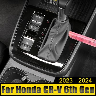 ABS Anglies Automobilio Pavarų Perjungimo Dėžės Panelės Dangtelis Apdaila Rėmelis Lipdukai Aksesuarai Honda CR-V 2023 2024 2025 CRV 6-os kartos Hibridas