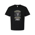 

Virgo Zodiac Graphic Unisex T Shirt With Ornate Emblem And Motivational Seal Tex L
