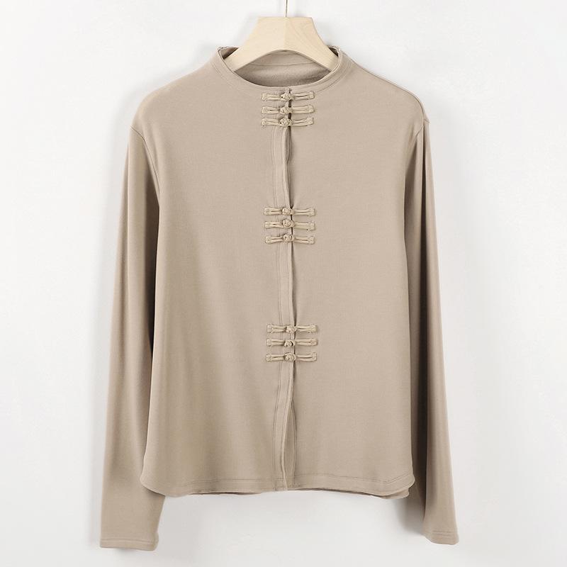 

Женский кардиган из бархата в китайском стиле в стиле ретро – осень/зима, полувысокий воротник XXL (140-155 lbs)