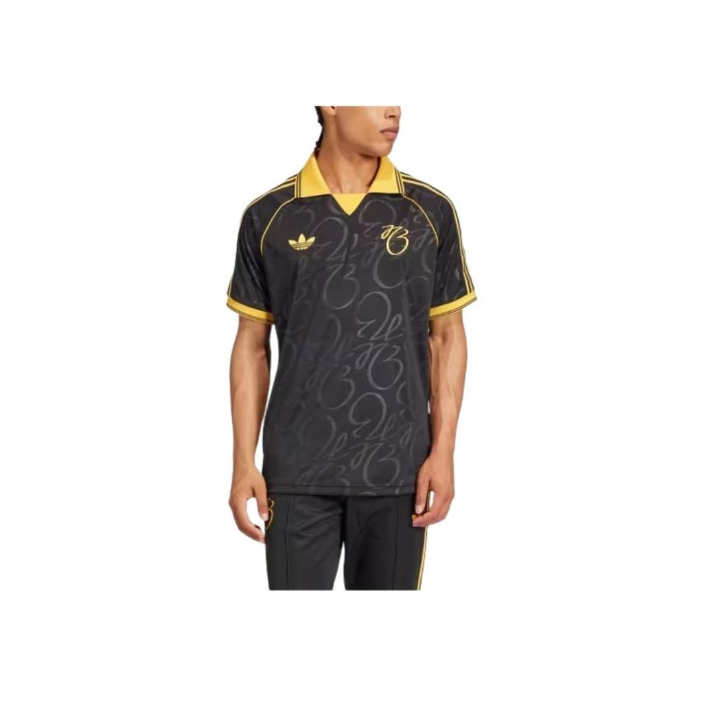 adidas Originals Jude Bellingham Series Logo Comfortable Sports Football Shirt Men Tops Black IM7918