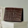 Brown Crocodile Leather Wallet Dbwa3f717w3