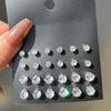 Minimalist Style Artificial Zircon Earrings Be of Different Sizes 12 Pairs of Stud Earrings Fashionable Jewelry for Women Girls