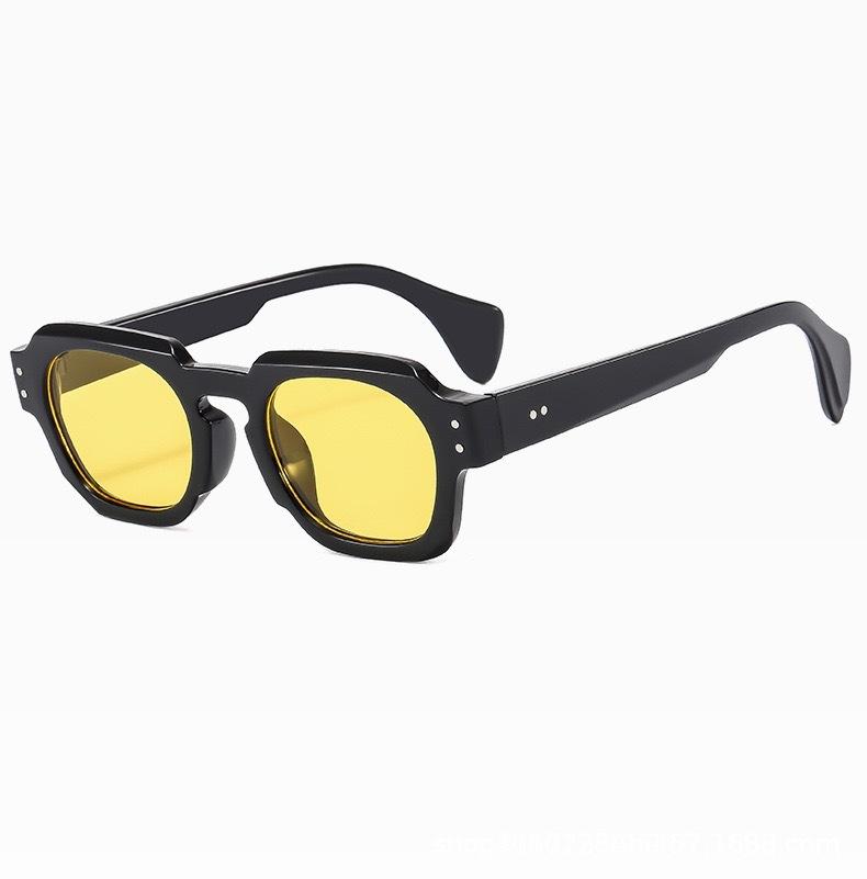 Densko Sunglasses Men'S Hong Kong Style Personalized Retro Sunglasses Women'S Vacation Rice Nail Sunglasses Sunglasses
