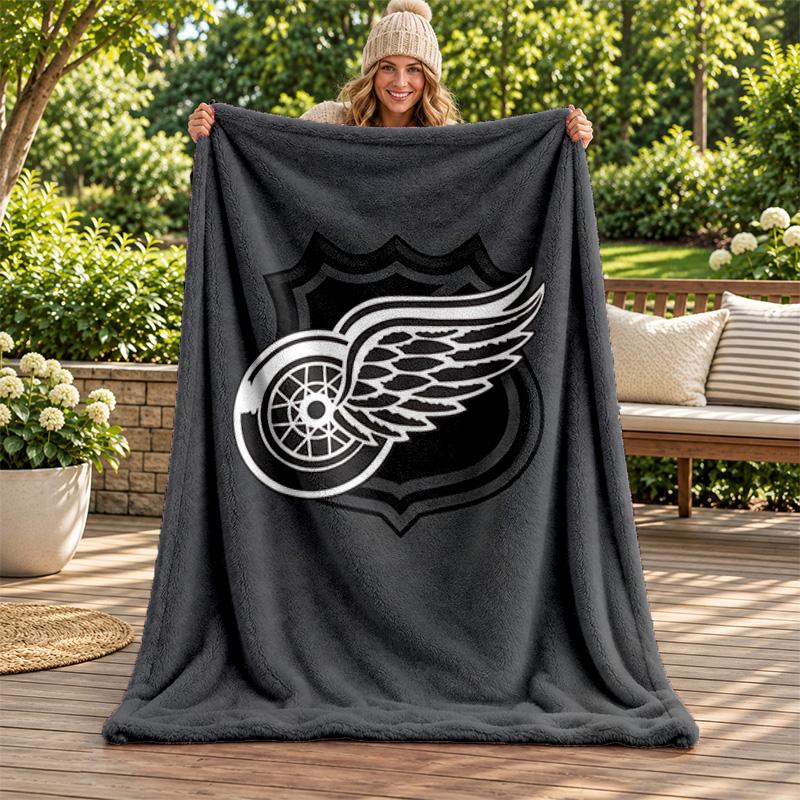 Detroit Red Wings Decke Flanelldecke Weiche Gemütliche Plüschdecke für Sofa Bett Leichte Heimdekoration Geschenke für Weihnachten verschiedene Feiertage