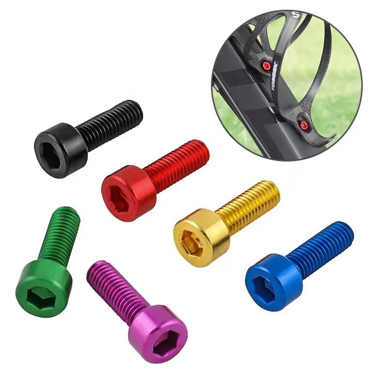 2/4pcs Bicycle Water Bottle Cage Bolts Holder Screws Hex Socket Screws M5 Aluminum Holder Bolts MTB Road Bike Accessories
