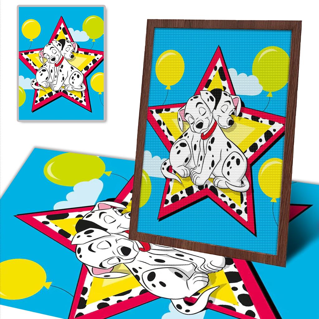 DIY Diamond Painting Snuggling Dalmatians Cross Stitch Kit Mosaic Art Diamond Painting Full Circle Diamond Home Decoration