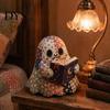 Decorative Ghost Sewing Pattern Halloween Patchwork Kit, Cute Doll DIY Set with Pre-Cut Cozy Fall Art Project Fabrics, Autumn Holiday Craft