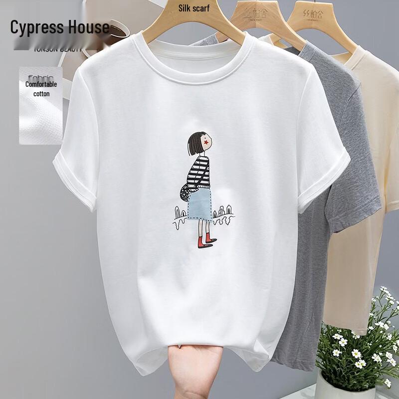Siboshe Women s Casual Round Neck Printed Short Sleeve T-Shirt M