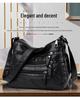 Women's 2021 Trendy Soft Leather Shoulder Bag - Large Capacity, All-Match, Middle-Aged Messenger Style