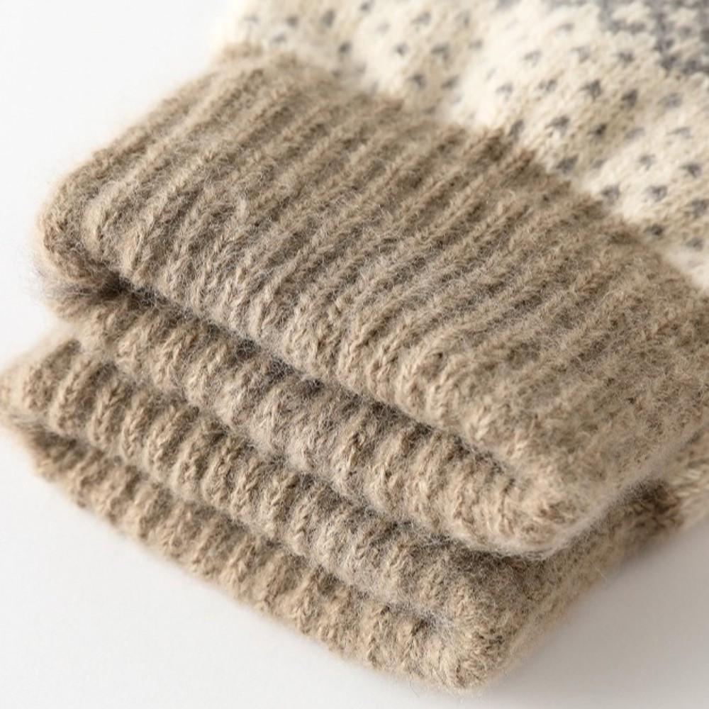 Thickened Winter Knitted Gloves Warm Cycling Gloves Fashion Touch Screen Gloves  for Men Women