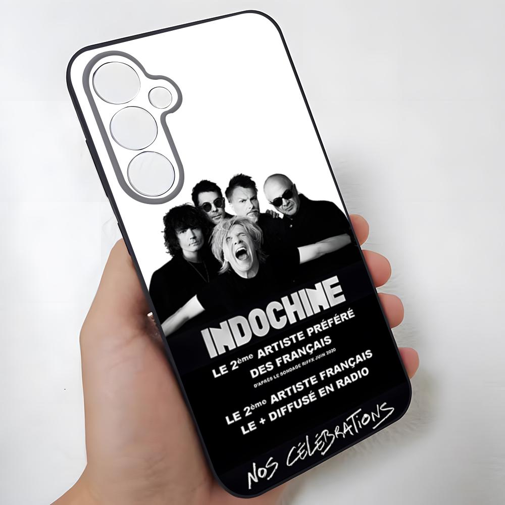 

Best Of Indochine Band Phone Case For Samsung S26 Ultra S25 Edge Ultra S23 S22 S21 S20 Ultra Plus S24 Fe Glass Cover Samsung S24 FE