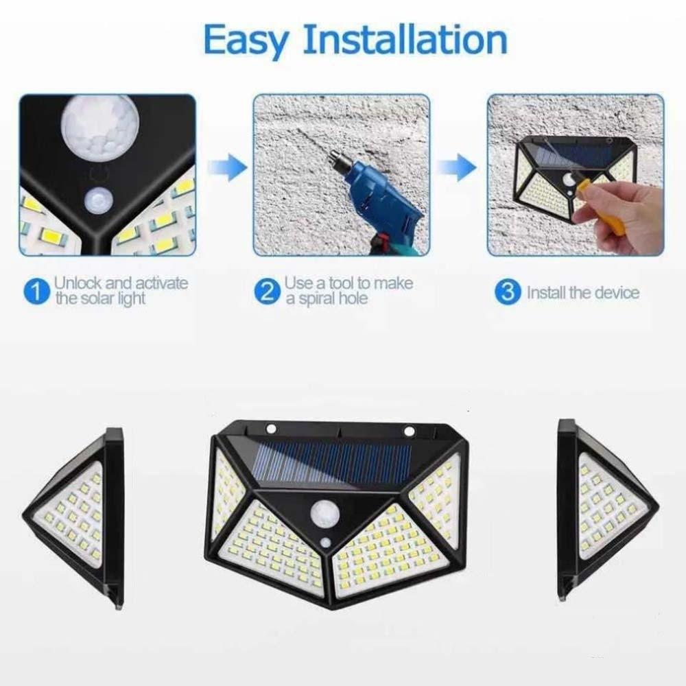 PIR Motion Sensor Solar Street Lights IP65 Waterproof Solar Lamp for Garden Patio