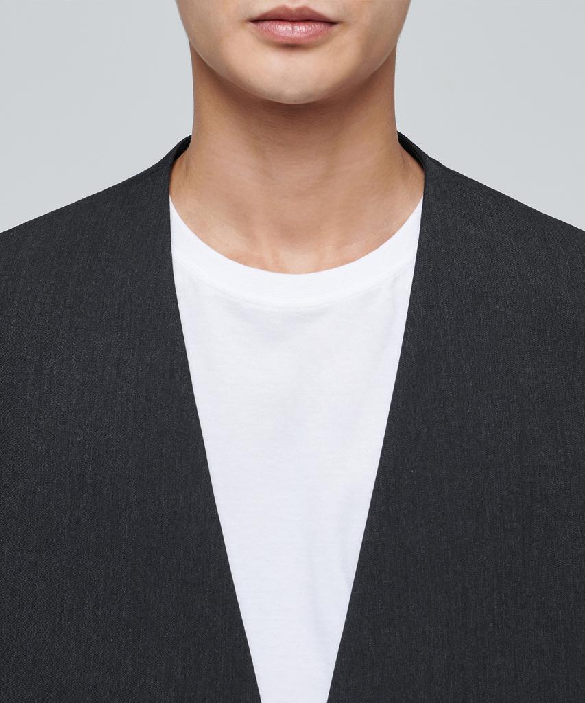Musinsa Standard Collarless Blazer [Charcoal Gray]