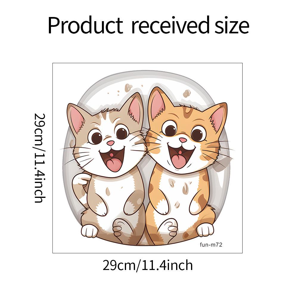 

Парные наклейки для туалета с изображением кошек, настенные наклейки для ванной комнаты и домашнего декора 29*29CM/fun-m72