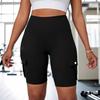Women's Breathable Butt Lifting Yoga Shorts with Button Pockets Spring Summer Slim Fitness Shorts