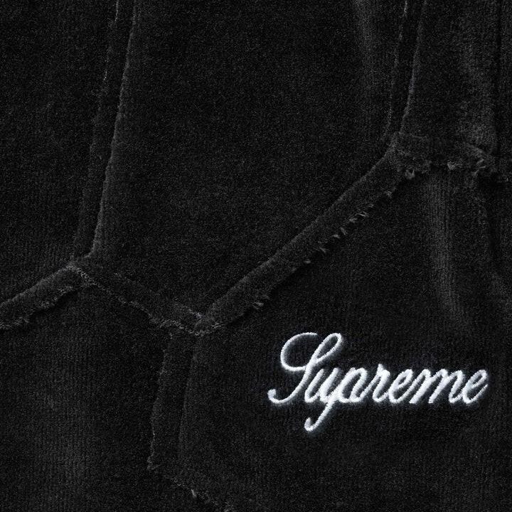 Supreme Patchwork Velour Short Black