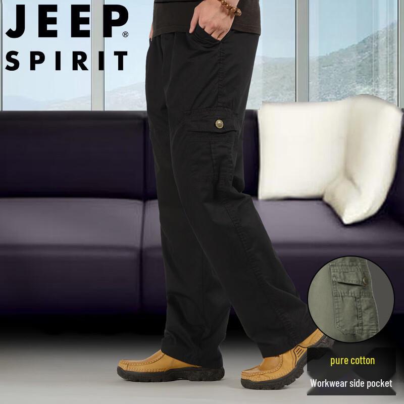JEEP SPIRIT Men s Straight Fit Casual Cargo Pants 3XL
