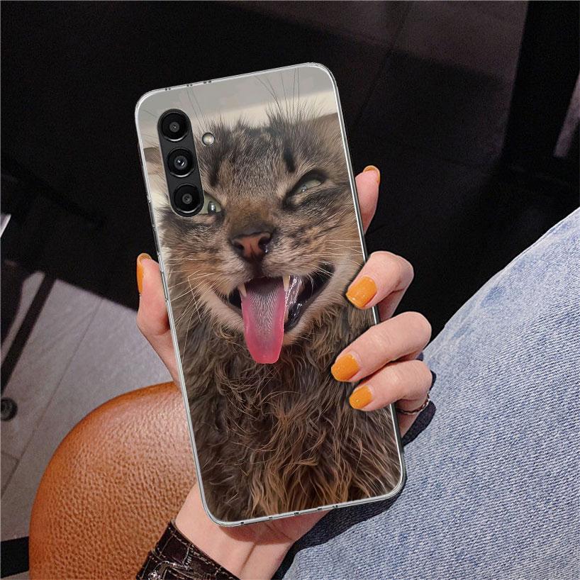 Pet Cat Funny Memes Phone Case For Samsung Galaxy A17 A16 A15 A14 A13 A57 A56 A55 A54 A53 A37 A36 A35 A34 A33 A26 A25 A24 A23 Ga