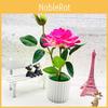 Realistic Rose Artificial Potted Plant Bonsai For Gift And Home Decoration