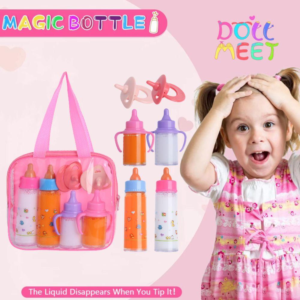 Play House Baby Bottle Pacifier Toy With Storage Bag Doll Feeding Bottle Doll Feeding Set Kids Toy