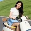 Cartoon E-bike Foldable Seat Cushion Water-proof Heat Shield Cushion  Motorcycle Use