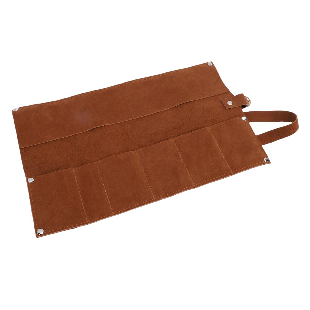 Bonsai Tool Roll Bag Multifunctional Tool Bag Pouch Lightweight Cowhide for Home Gardening