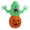 Halloween Inflatable Green Monster with LED Light 5FT IP44 Waterproof Halloween Blow Up Pumpkin