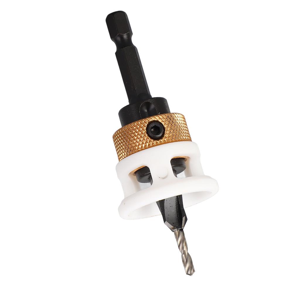 Countersink Drill 4 Flute 82 Degree Alloy Steel Adjustable Depth Tapered Bit Set for Woodworking