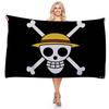 Latest Selling  90*150Cm Polyester Pirate Monkey D.Luffy Skull Flag  Straw Hat Pirates Trumpet Banner Flag For Kids