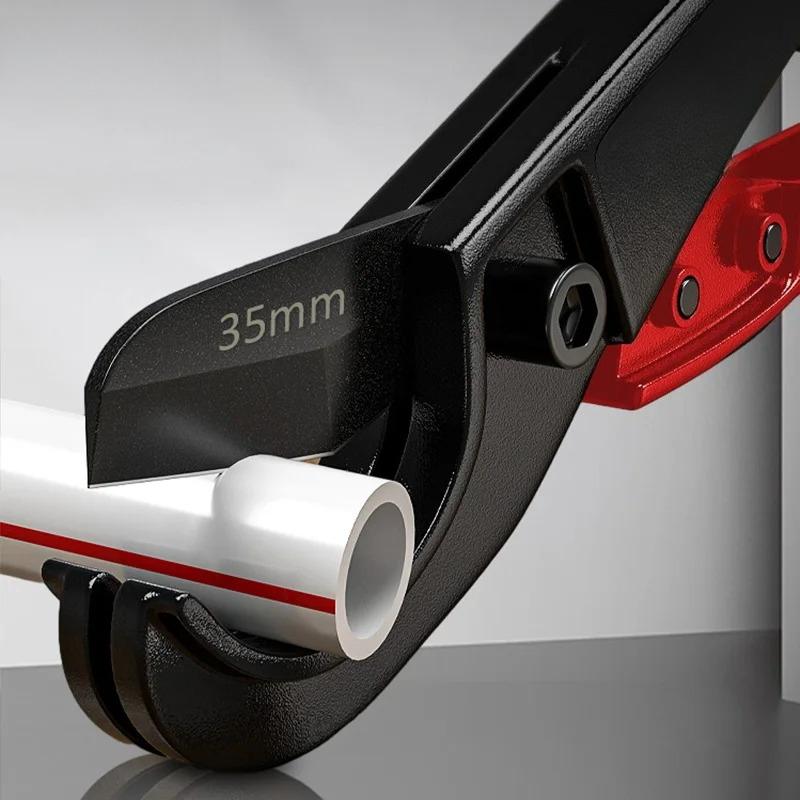 Electric Pipe Cutter,Pipe Scissors SK5 Material Ratchet Cutter PVC/PU/PP/PE Hose Cutting Hand Tool,for Plumber,Homeowners