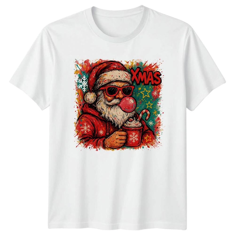Xmas Santa Bubblegum Holidays Christmas Unisexs TShirt Unisexs Tee Graphic Top S