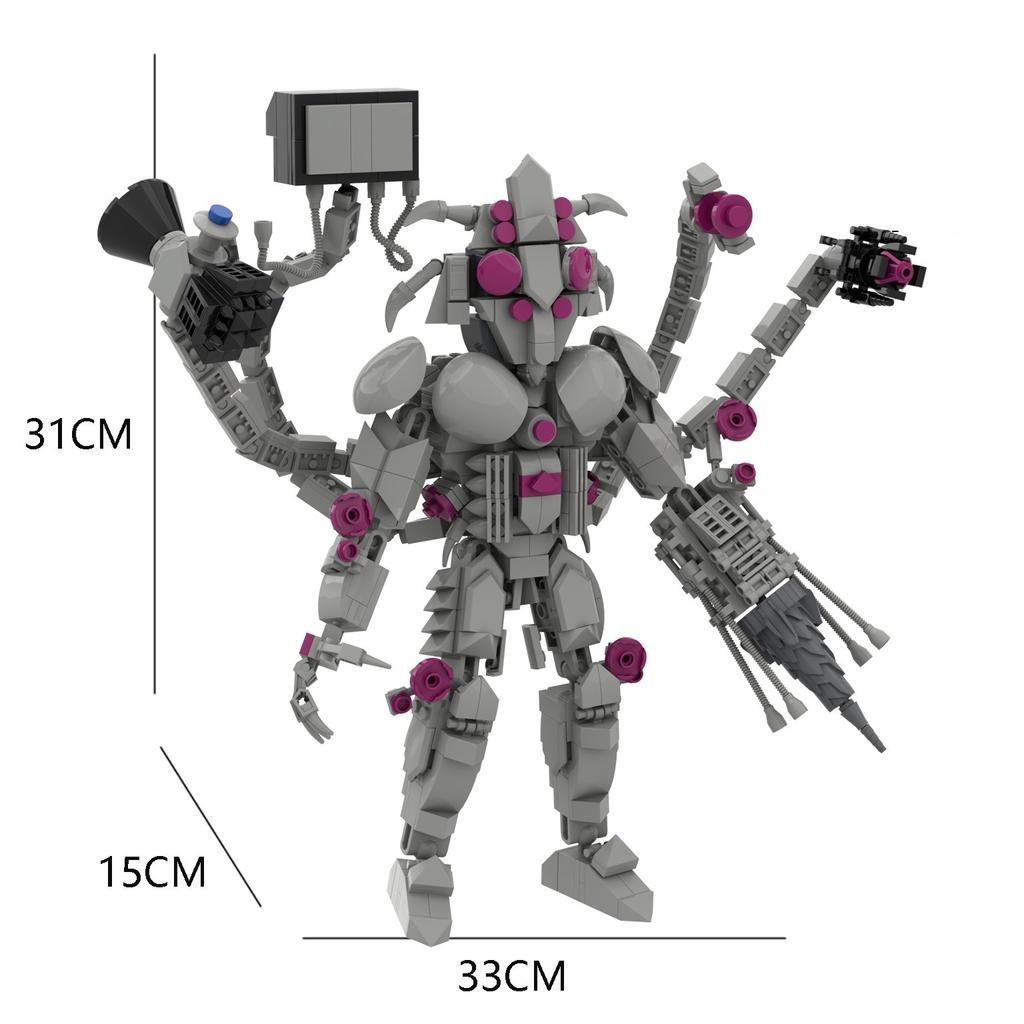 Guitar Audio Monitor King 4.0 Brick Titan New Series Skibidi Toilet ClockMan 5.0 Building Blocks Set Toys For Kids Birthday Gift